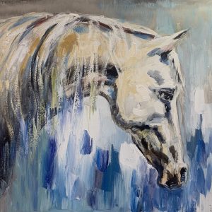 peinture sur toile tête de cheval