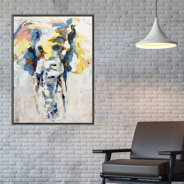 cuadro de lona de elefante para la sala de estar