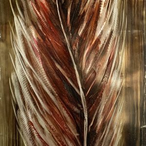 golden feather acrylic painting