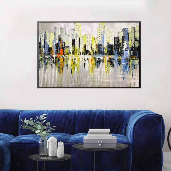 city reflection prints for living room