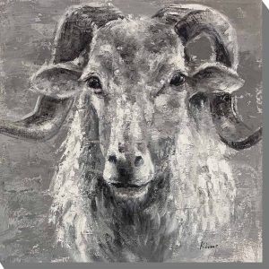 art sur toile mouton texturé